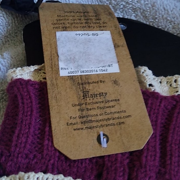 Burgundy woman's boot topper - Picture 5 of 5